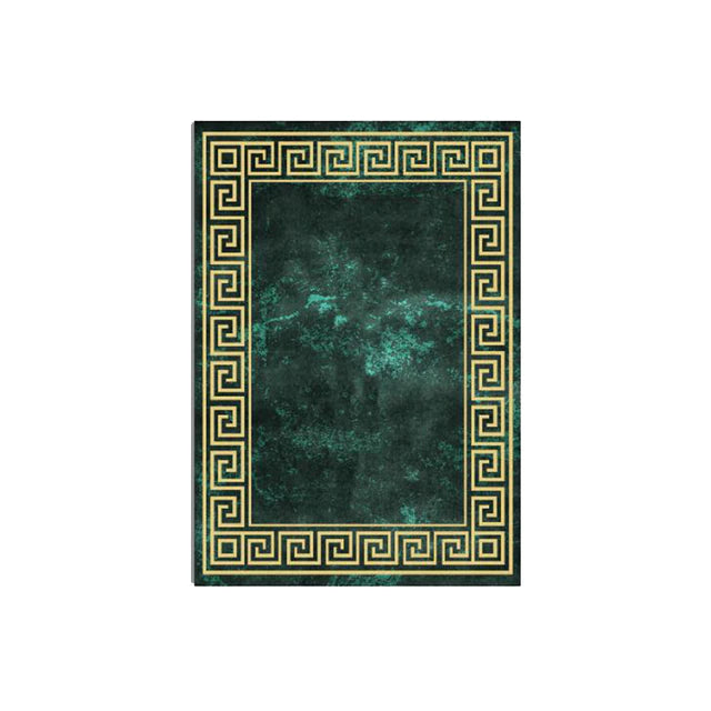 ALDO Decor > Rugs Luxury Marble Green and Gold Non-Slip Area Rug Carpet.