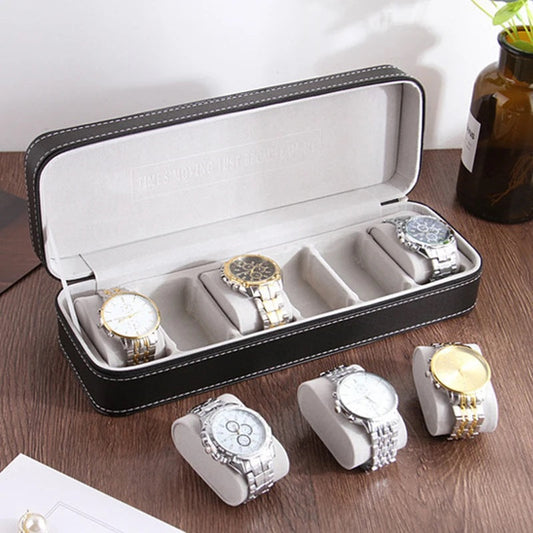 ALDO Décor > Watches 6 slots Luxury Zippered  Watch Storage Orgonizers Travel Boxes for 6/10/12 Slots