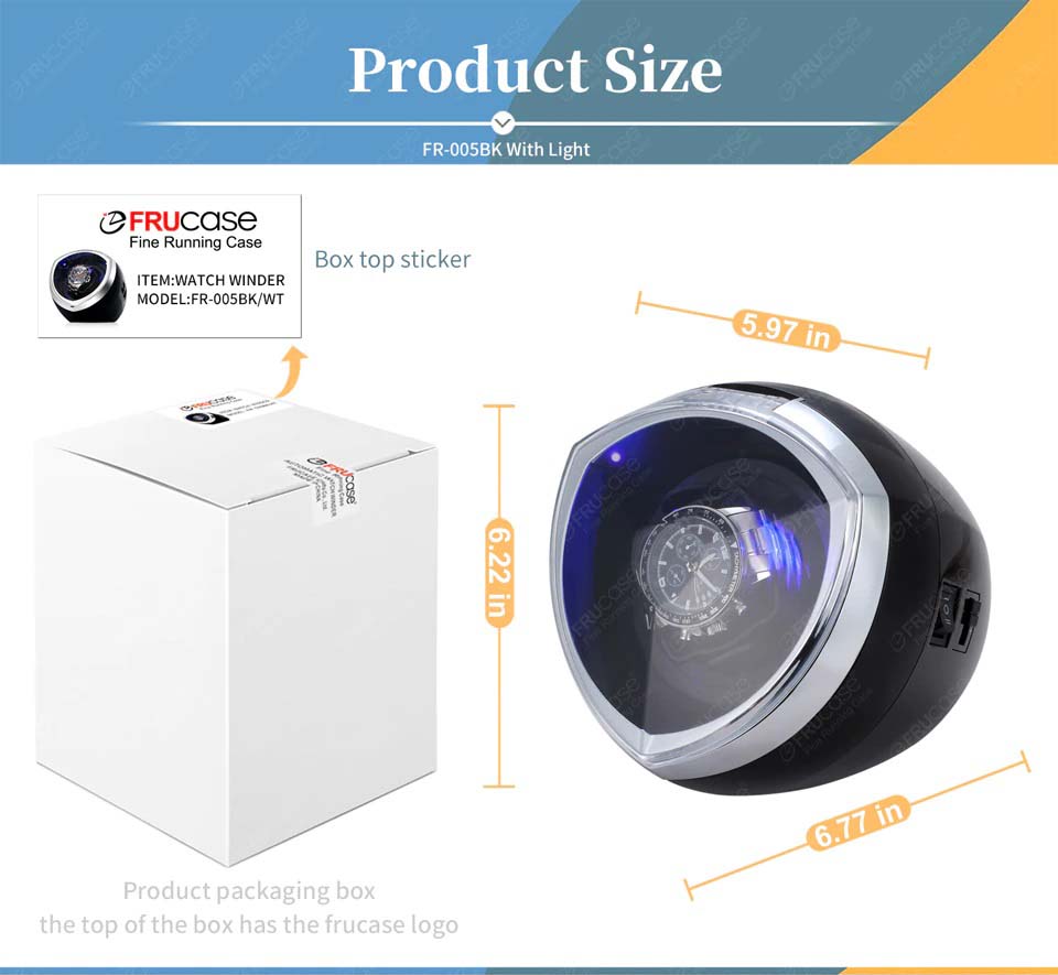 ALDO Décor > Watches Luxury Automatic Single Watch Winder Fine Running Case With LED Lights and AC Power Adapter