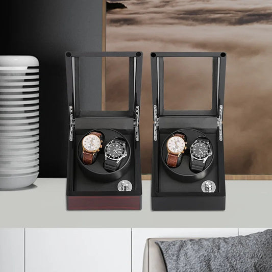 ALDO Décor > Watches Luxury Automatic Wood Polish Design Watch Winder Fine Stand Case With USB Power Adapter