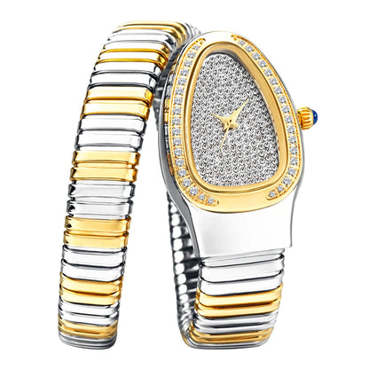 ALDO Décor > Watches New Snake Design Luxury Wrist Quartz Watch For Women with Lab Diamonds