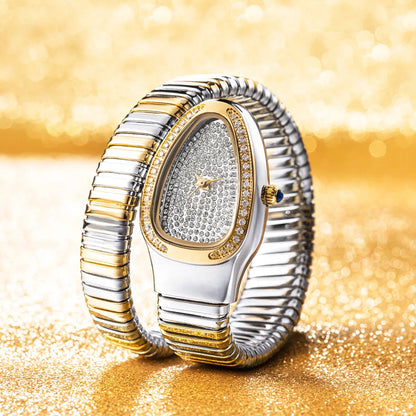 ALDO Décor > Watches New Snake Design Luxury Wrist Quartz Watch For Women with Lab Diamonds