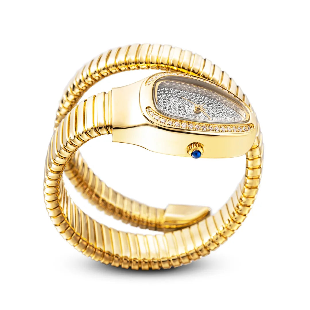 ALDO Décor > Watches New Snake Design Luxury Wrist Quartz Watch For Women with Lab Diamonds