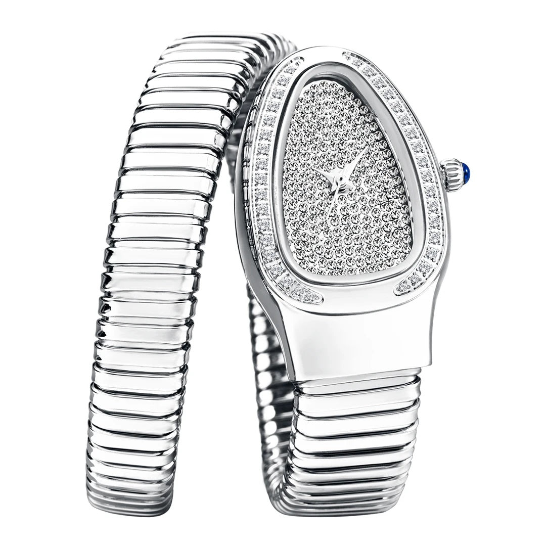 ALDO Décor > Watches New Snake Design Luxury Wrist Quartz Watch For Women with Lab Diamonds