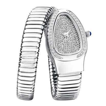 ALDO Décor > Watches New Snake Design Luxury Wrist Quartz Watch For Women with Lab Diamonds