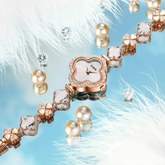 ALDO Décor > Watches WHITE Luxury Quartz Crystal Bracelet Watch for Women