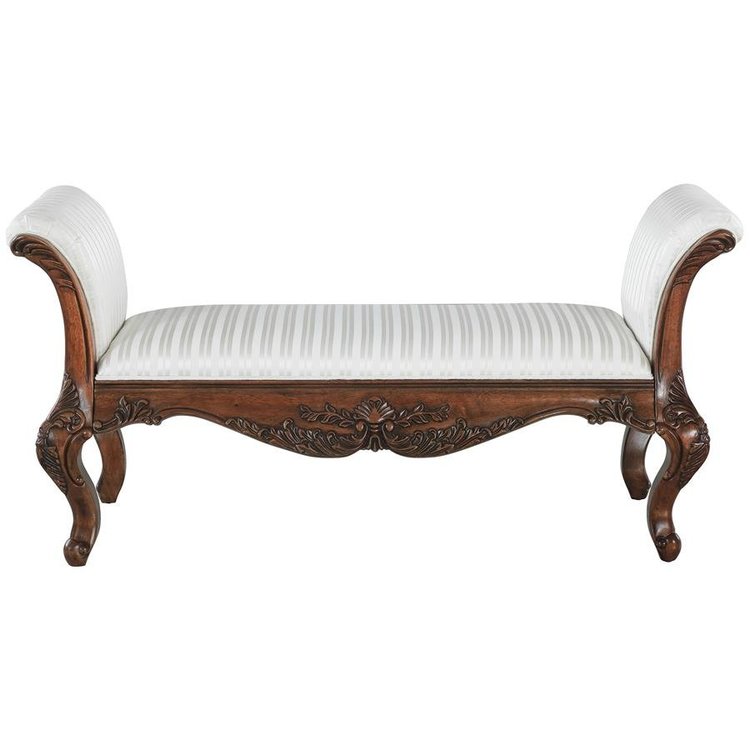 Aldo Furniture Home And Garden Decoration Décor Chair & Sofa 59"Wx24"Dx29"H / NEW / wood European Style Hand Carved Solid Mahogany Bench
