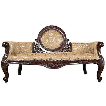 Aldo Furniture Home And Garden Decoration Décor Chair & Sofa Cushions Victorian Style Cameo-Backed Hand-carved Solid Mahogany Sofa Couch