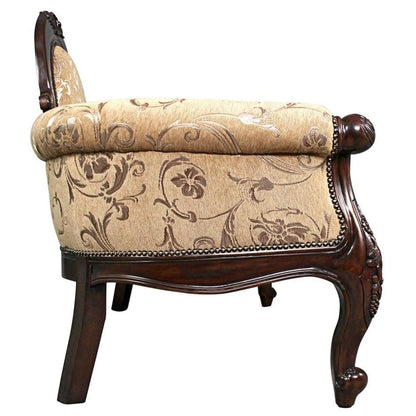 Aldo Furniture Home And Garden Decoration Décor Chair & Sofa Cushions Victorian Style Cameo-Backed Hand-carved Solid Mahogany Sofa Couch