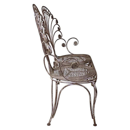 ALDO Furniture > Outdoor Furniture 49"Wx18"Dx43.5"H / NEW / resin French  Style Grand Peacock Metal Garden Loveseat Bench
