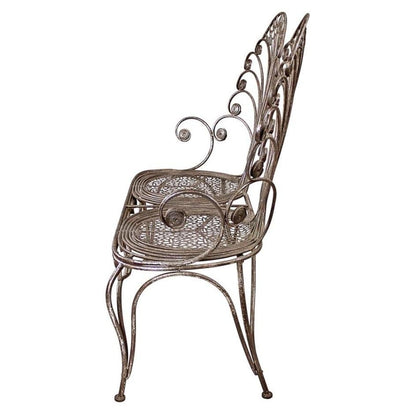 ALDO Furniture > Outdoor Furniture 49"Wx18"Dx43.5"H / NEW / resin French  Style Grand Peacock Metal Garden Loveseat Bench