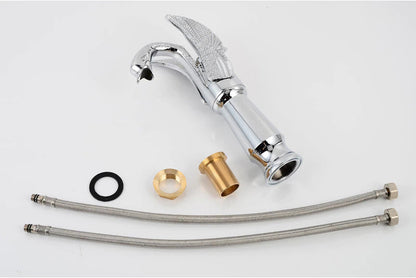 ALDO Hardware>Plumbing Fixtures Luxury Contemporary European Style Bathroom Swan Basin Faucet Brass Deck Mounted Single Handle
