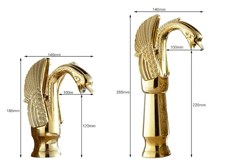 ALDO Hardware>Plumbing Fixtures Luxury Contemporary European Style Bathroom Swan Basin Faucet Brass Deck Mounted Single Handle