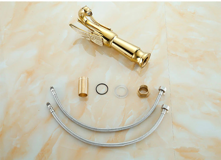 ALDO Hardware>Plumbing Fixtures Luxury Contemporary European Style Bathroom Swan Basin Faucet Brass Deck Mounted Single Handle