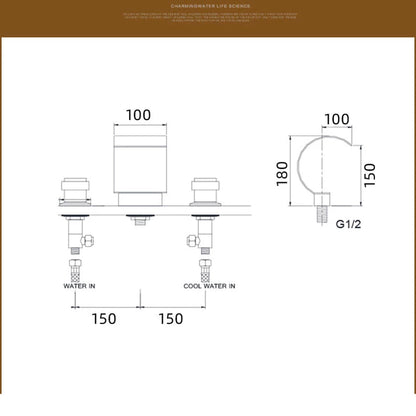 ALDO Hardware>Plumbing Fixtures Luxury Retro European Style Bathroom Basin Faucet Brass Deck Mounted Double Handles Cold and Hot Waterfall