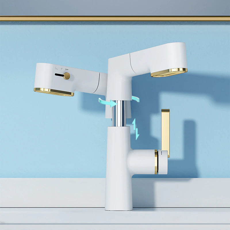 ALDO Hardware>Plumbing Fixtures New Bathroom Basin Faucets LED with Temperature Control Display Solid Brass Mixer Taps and Pull Out Type Single Handle