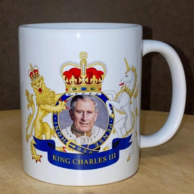 ALDO Hobbies & Creative Arts > Collectibles > Collectible Coins & Currency 9.5*height 8cm/3.7*3.1in / 1 / Ceramic Great Britain King 2023 Charles III Coronation Mug