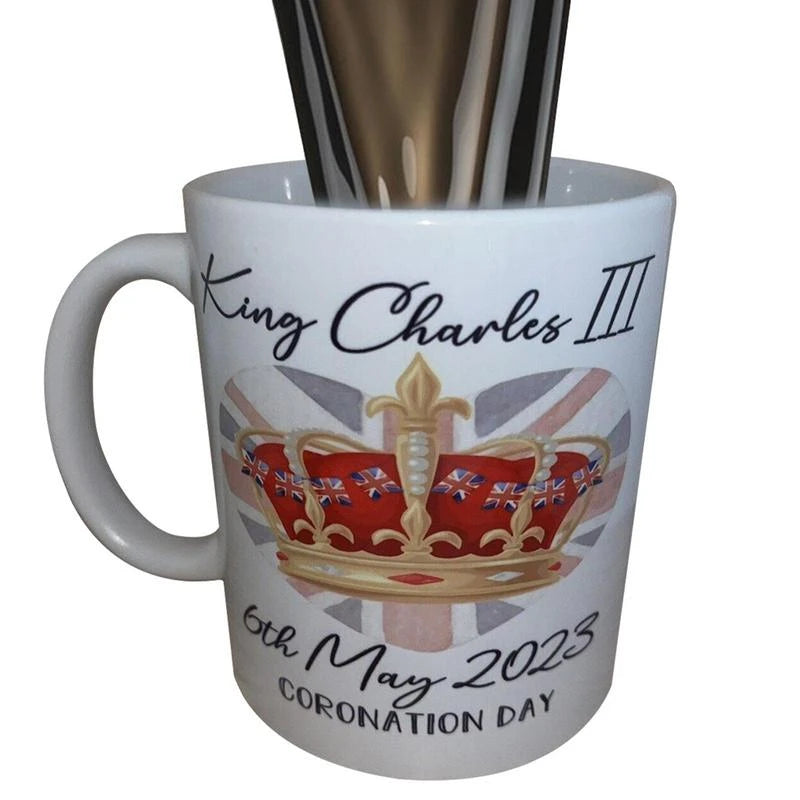 ALDO Hobbies & Creative Arts > Collectibles > Collectible Coins & Currency 9.5*height 8cm/3.7*3.1in / 5 / Ceramic Great Britain King 2023 Charles III Coronation Mug