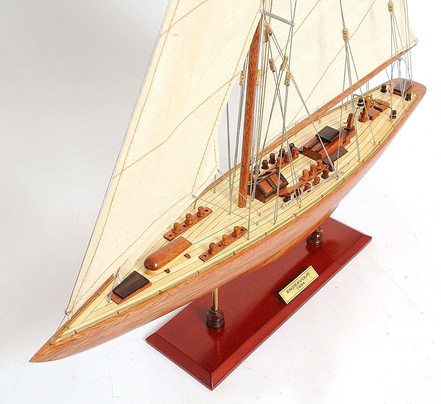 ALDO Hobbies & Creative Arts> Collectibles> Scale Model America's Cup 1933 Endeavor J Class Sailboat Small Wood Model Yacht