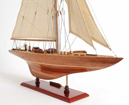 ALDO Hobbies & Creative Arts> Collectibles> Scale Model America's Cup 1933 Endeavor J Class Sailboat Small Wood Model Yacht
