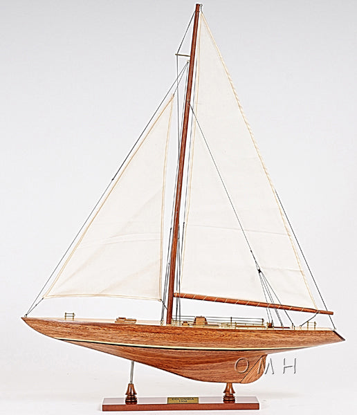 ALDO Hobbies & Creative Arts> Collectibles> Scale Model America's Cup Colombia J Class Classic Sailing Yacht Large Wood Model