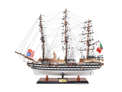 ALDO Hobbies & Creative Arts> Collectibles> Scale Model Amerigo Vespucci Italian Royal Navy Tall War Ship Medium Painted Wood Model Sailboat Assembled