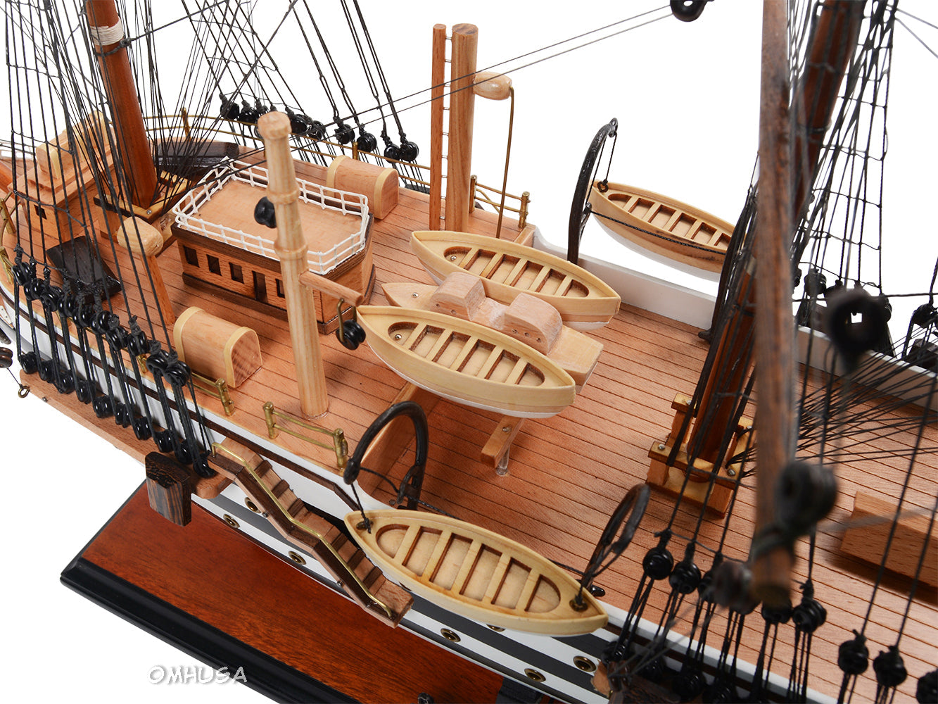 ALDO Hobbies & Creative Arts> Collectibles> Scale Model Amerigo Vespucci Italian Royal Navy Tall War Ship Medium Painted Wood Model Sailboat Assembled
