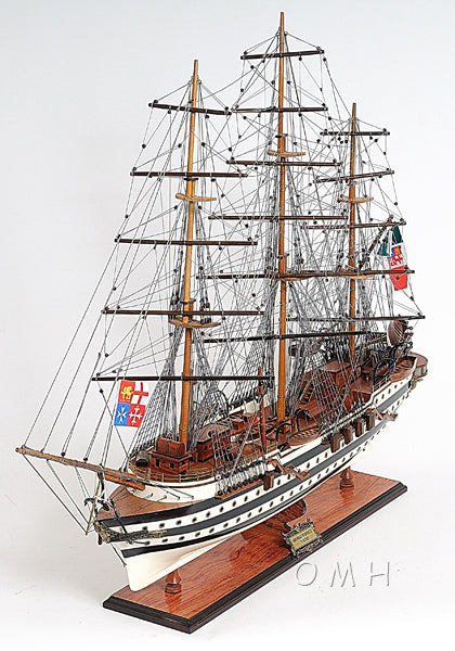 ALDO Hobbies & Creative Arts> Collectibles> Scale Model Amerigo Vespucci Italian Royal Navy Tall War Ship Wood Model Sailboat Assembled