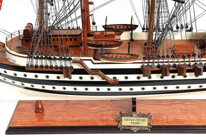 ALDO Hobbies & Creative Arts> Collectibles> Scale Model Amerigo Vespucci Italian Royal Navy Tall War Ship Wood Model Sailboat Assembled