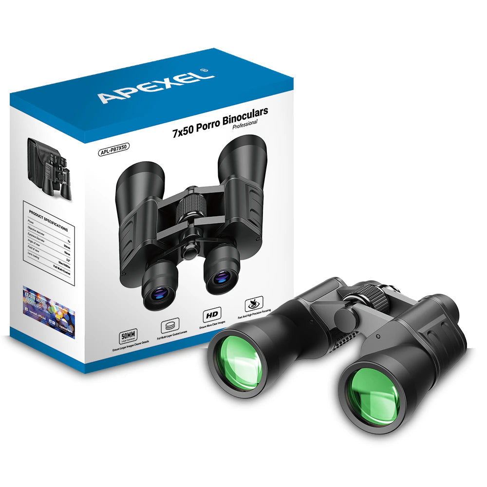 ALDO > Hobbies & Creative Arts> Collectibles> Scale Model APEXEL 7x50 HD High Power Professional Marine Prizme Waterproof Extreme All-Terrain Black Binocular