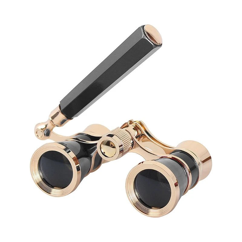 ALDO > Hobbies & Creative Arts> Collectibles> Scale Model Black Elegant Fashion Mini Portable Vintage Glasses Binocular 3 x 25 with Handle