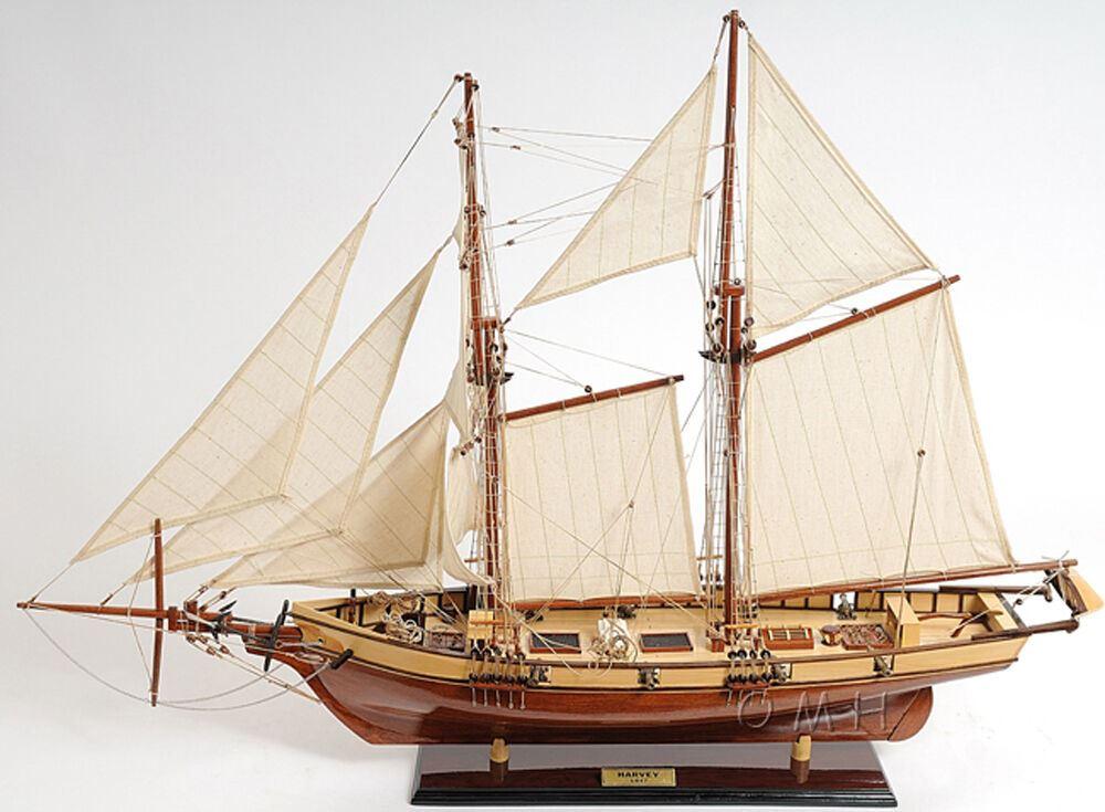 ALDO > Hobbies & Creative Arts> Collectibles> Scale Model Harvey Baltimore Clipper Tall Ship Large Wood Model Boat  Assembled