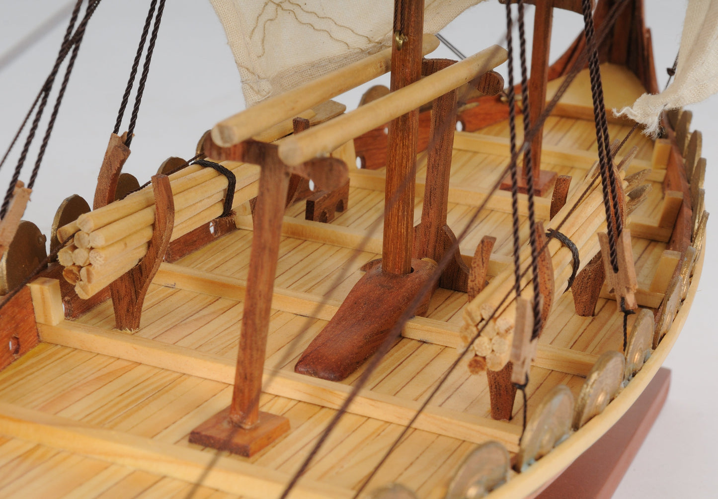 ALDO Hobbies & Creative Arts> Collectibles> Scale Model L: 15 W: 9 H: 12.5 Inches / NEW / wood Drakkar Viking Longshan Historic Replica Wood Small Model Sailboat Assembled