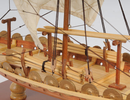 ALDO Hobbies & Creative Arts> Collectibles> Scale Model L: 15 W: 9 H: 12.5 Inches / NEW / wood Drakkar Viking Longshan Historic Replica Wood Small Model Sailboat Assembled