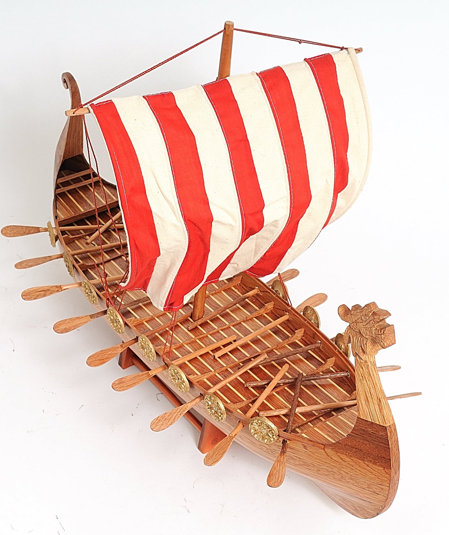 ALDO Hobbies & Creative Arts> Collectibles> Scale Model L: 25 W: 7 H: 20 Inches / NEW / wood Drakkar  Viking Longship Historic Replica Wood Model Sailboat Assembled