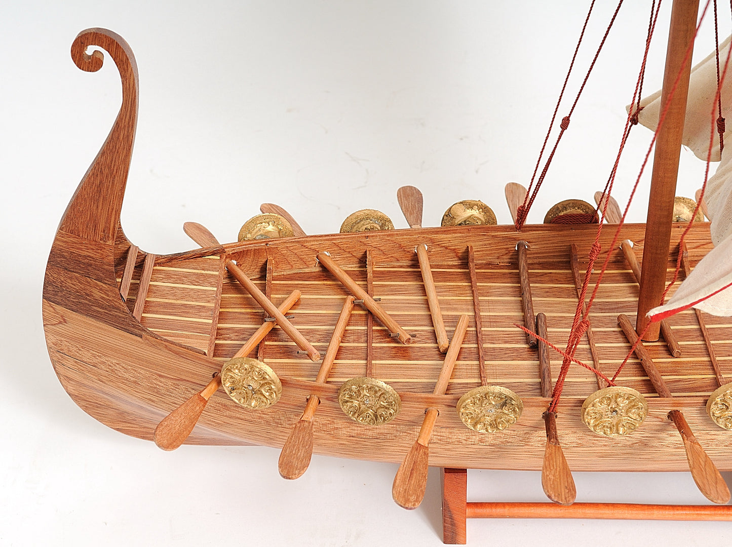 ALDO Hobbies & Creative Arts> Collectibles> Scale Model L: 25 W: 7 H: 20 Inches / NEW / wood Drakkar  Viking Longship Historic Replica Wood Model Sailboat Assembled