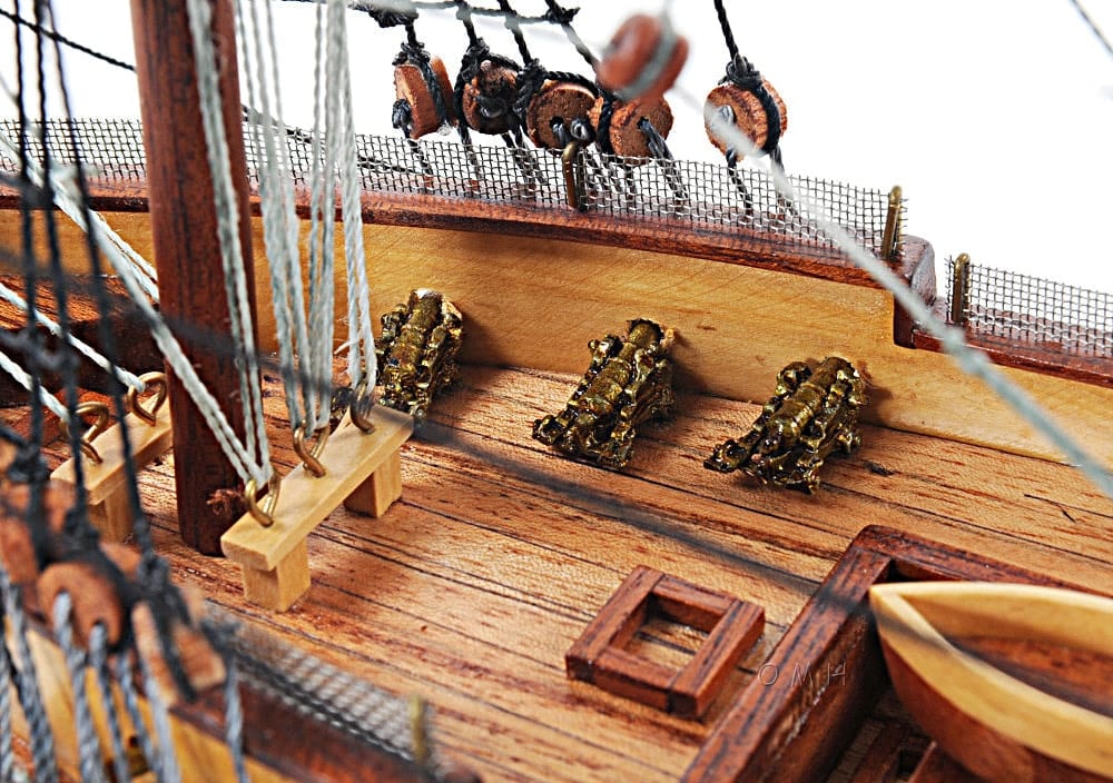 ALDO Hobbies & Creative Arts> Collectibles> Scale Model L: 26.5 W: 11 H: 49.75 Inches / NEW / Wood USS Constitution Tall Ship Wood  Small Model Sailboat Assembled with Floor Display Case