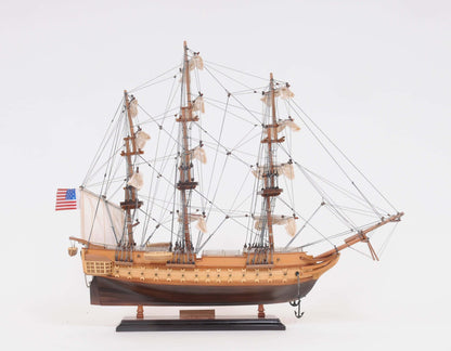 ALDO Hobbies & Creative Arts> Collectibles> Scale Model L: 26.5 W: 11 H: 49.75 Inches / NEW / Wood USS Constitution Tall Ship Wood  Small Model Sailboat Assembled with Floor Display Case