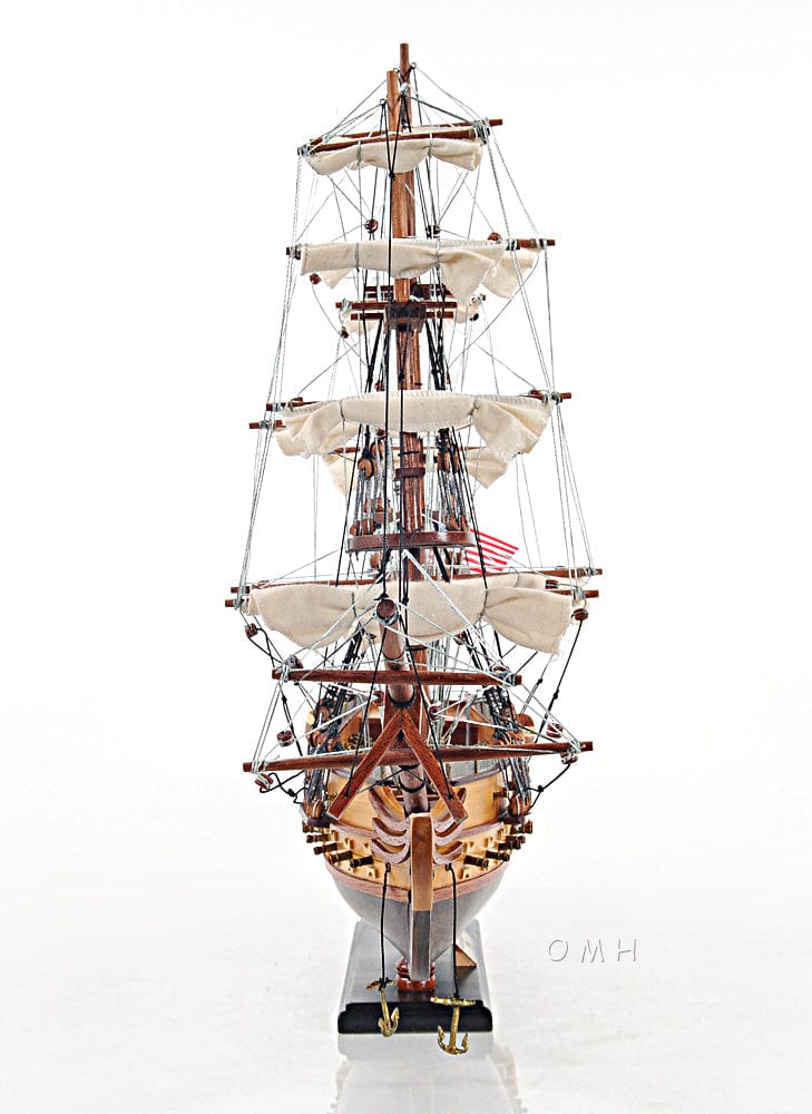 ALDO Hobbies & Creative Arts> Collectibles> Scale Model L: 26.5 W: 11 H: 49.75 Inches / NEW / Wood USS Constitution Tall Ship Wood  Small Model Sailboat Assembled with Floor Display Case