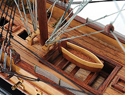 ALDO Hobbies & Creative Arts> Collectibles> Scale Model L: 26.5 W: 11 H: 49.75 Inches / NEW / Wood USS Constitution Tall Ship Wood  Small Model Sailboat Assembled with Floor Display Case