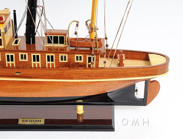 ALDO Hobbies & Creative Arts> Collectibles> Scale Model L: 26 W: 6 H: 23 Inches / NEW / Wood Seguin Tugboat Wood Model Sailboat Assembled