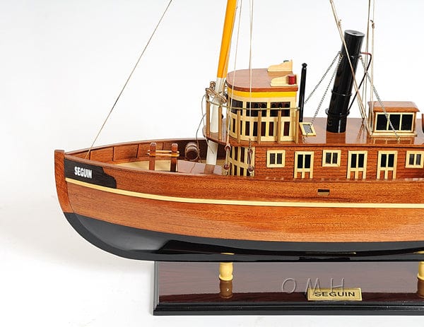 ALDO Hobbies & Creative Arts> Collectibles> Scale Model L: 26 W: 6 H: 23 Inches / NEW / Wood Seguin Tugboat Wood Model Sailboat Assembled