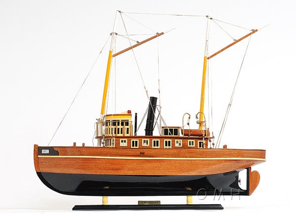 ALDO Hobbies & Creative Arts> Collectibles> Scale Model L: 26 W: 6 H: 23 Inches / NEW / Wood Seguin Tugboat Wood Model Sailboat Assembled