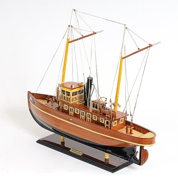 ALDO Hobbies & Creative Arts> Collectibles> Scale Model L: 26 W: 6 H: 23 Inches / NEW / Wood Seguin Tugboat Wood Model Sailboat Assembled