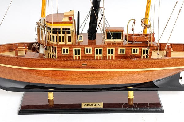 ALDO Hobbies & Creative Arts> Collectibles> Scale Model L: 26 W: 6 H: 23 Inches / NEW / Wood Seguin Tugboat Wood Model Sailboat Assembled