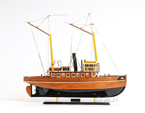 ALDO Hobbies & Creative Arts> Collectibles> Scale Model L: 26 W: 6 H: 23 Inches / NEW / Wood Seguin Tugboat Wood Model Sailboat Assembled