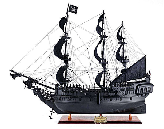 ALDO Hobbies & Creative Arts> Collectibles> Scale Model L: 28 W: 8 H: 24 Inches / NEW / Wood Black Pearl Pirates Flying Dutchman of The Caribbean Medium Tall Ship Wood Model Sailboat Assembled