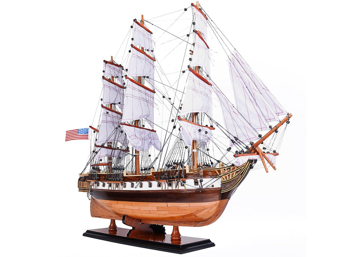 ALDO Hobbies & Creative Arts> Collectibles> Scale Model L: 29 W: 9.25 H: 26 Inches / NEW / Wood U.S.S. Constellation United States Navy Tall War Ship Medium Exclusive Edition Wood Model Sailboat Assembled