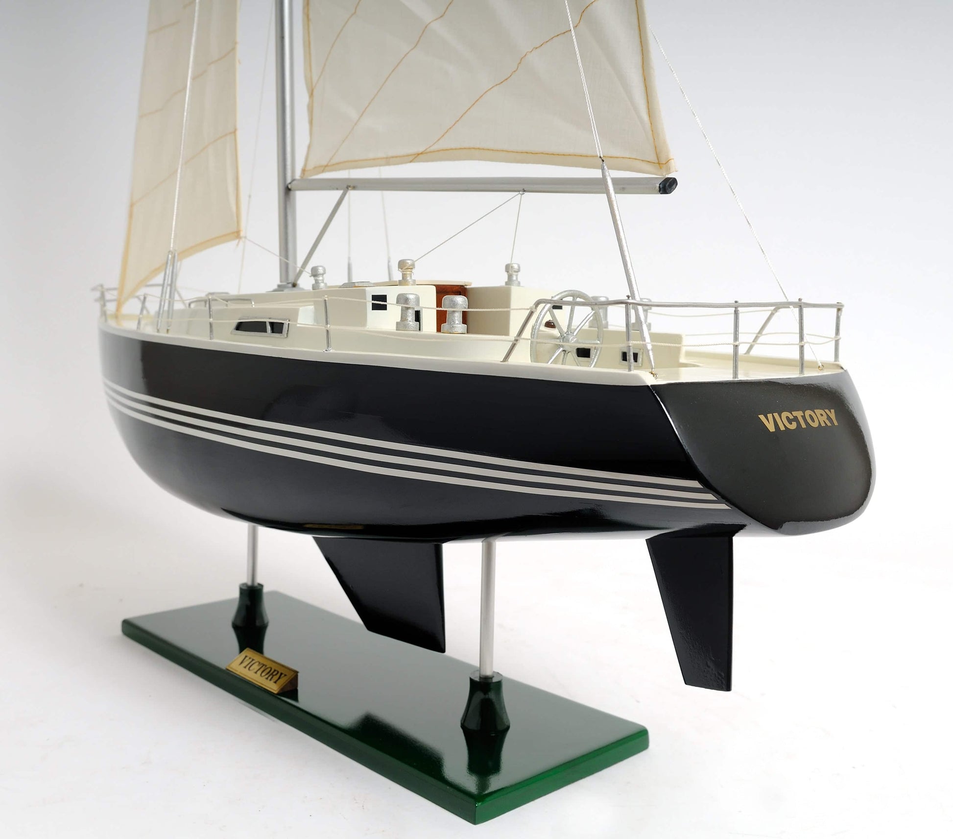 ALDO Hobbies & Creative Arts> Collectibles> Scale Model L: 29 W: 9.5 H: 47 Inches / NEW / Wood Victory Sailing Yacht Medium Sailboat Wood Model