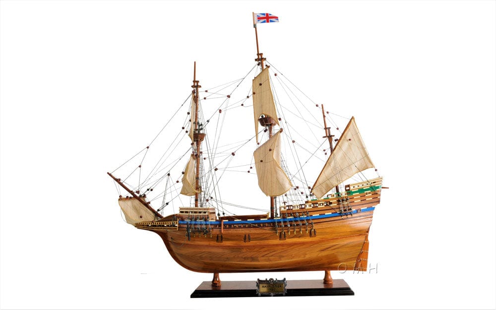 ALDO Hobbies & Creative Arts> Collectibles> Scale Model L: 30 W: 5 H: 30 Inches / NEW / Wood Mayflower Pilgrims Tall War Ship  Exclusive Edition Wood Model Sailboat Assembled